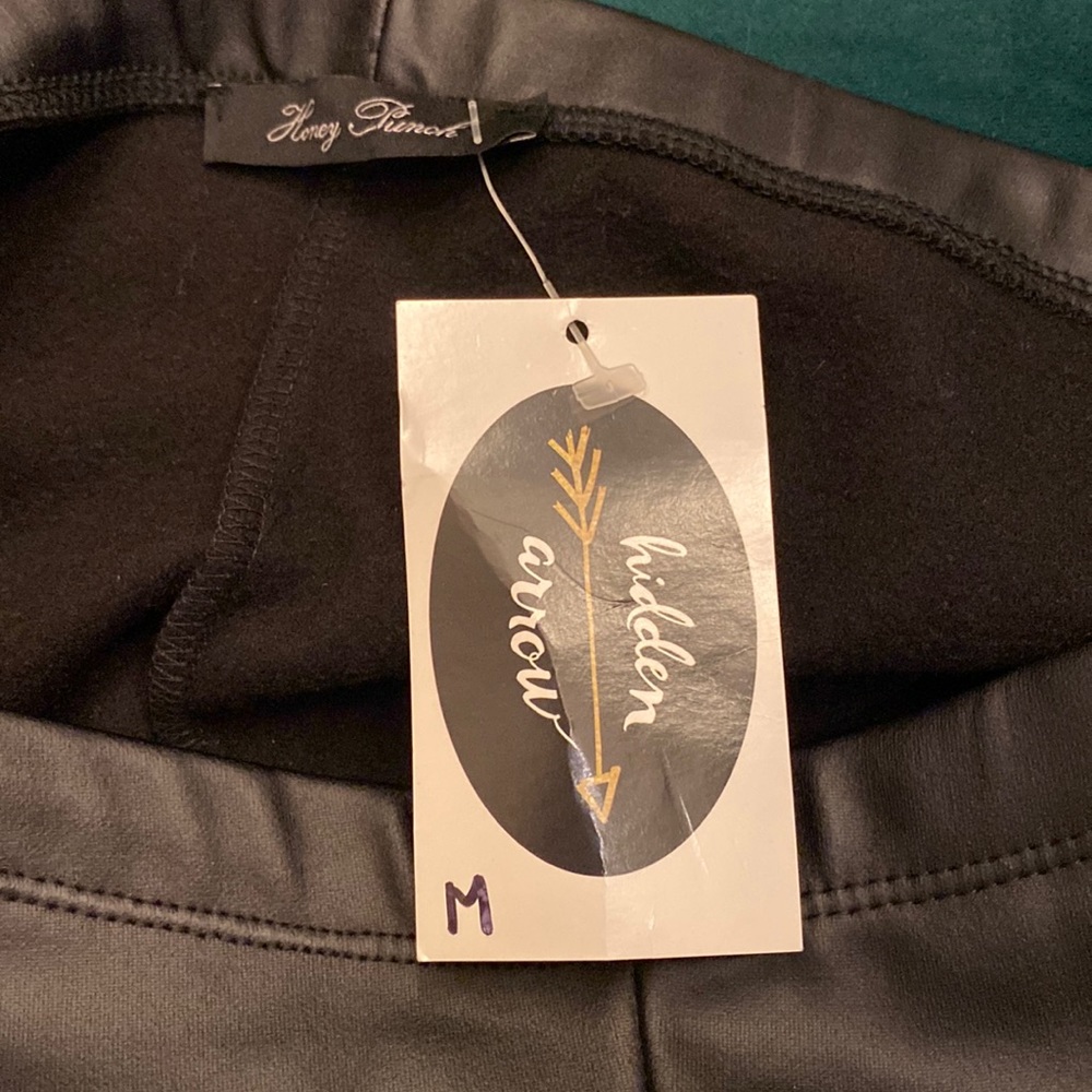 NWT Black Faux Leather Leggings